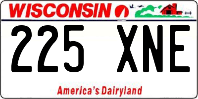 WI license plate 225XNE