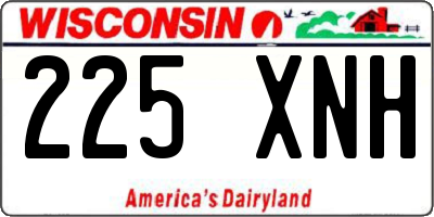 WI license plate 225XNH