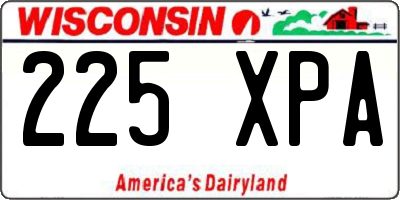 WI license plate 225XPA