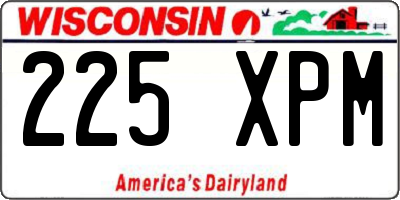 WI license plate 225XPM