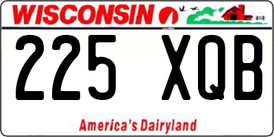 WI license plate 225XQB