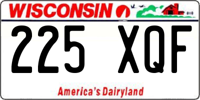 WI license plate 225XQF