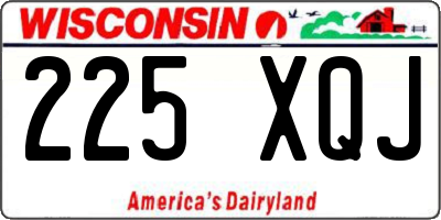 WI license plate 225XQJ