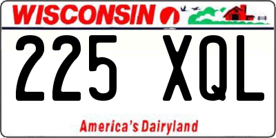 WI license plate 225XQL