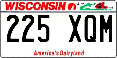 WI license plate 225XQM