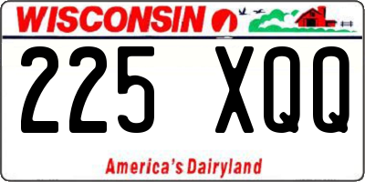 WI license plate 225XQQ