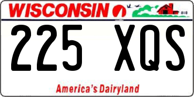 WI license plate 225XQS