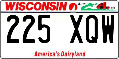 WI license plate 225XQW