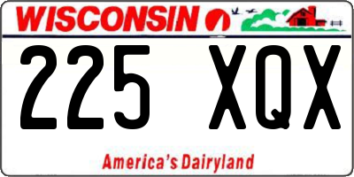 WI license plate 225XQX