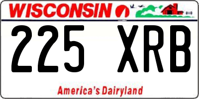 WI license plate 225XRB