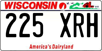 WI license plate 225XRH