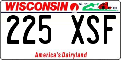 WI license plate 225XSF