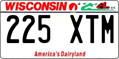 WI license plate 225XTM