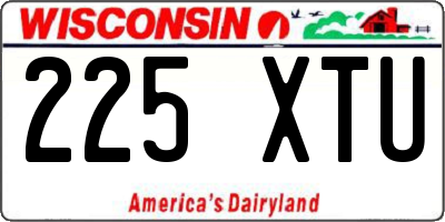 WI license plate 225XTU