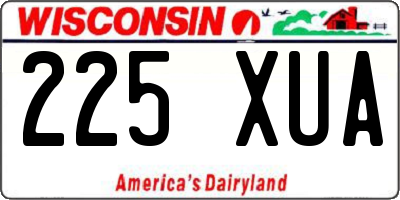 WI license plate 225XUA