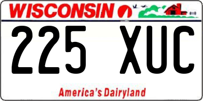 WI license plate 225XUC