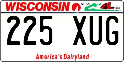 WI license plate 225XUG