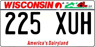 WI license plate 225XUH
