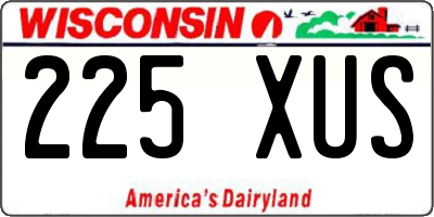 WI license plate 225XUS