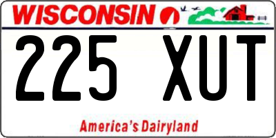 WI license plate 225XUT