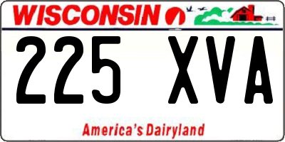 WI license plate 225XVA