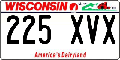 WI license plate 225XVX