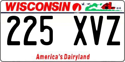 WI license plate 225XVZ
