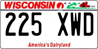 WI license plate 225XWD