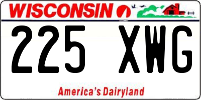 WI license plate 225XWG