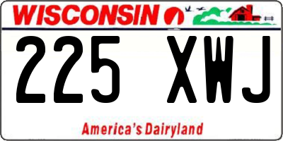 WI license plate 225XWJ