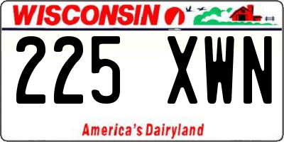 WI license plate 225XWN