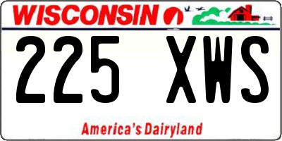 WI license plate 225XWS