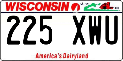 WI license plate 225XWU