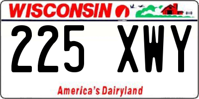 WI license plate 225XWY
