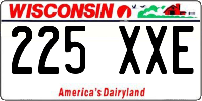 WI license plate 225XXE