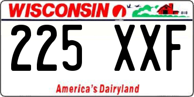 WI license plate 225XXF