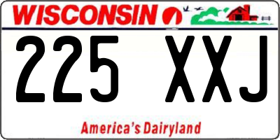 WI license plate 225XXJ