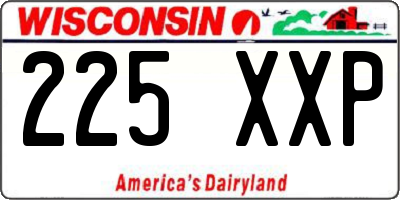 WI license plate 225XXP