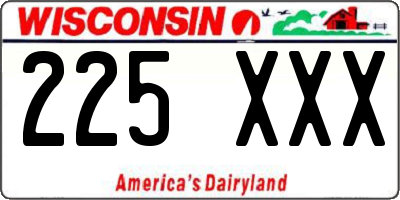 WI license plate 225XXX