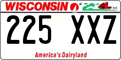 WI license plate 225XXZ