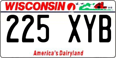 WI license plate 225XYB