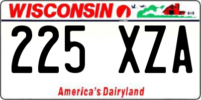 WI license plate 225XZA