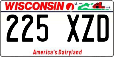 WI license plate 225XZD