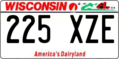 WI license plate 225XZE