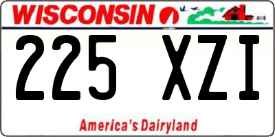 WI license plate 225XZI