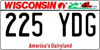 WI license plate 225YDG