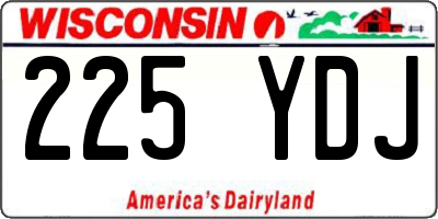 WI license plate 225YDJ