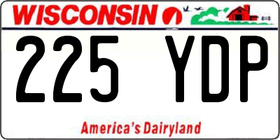 WI license plate 225YDP