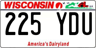 WI license plate 225YDU