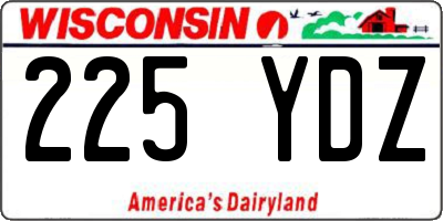 WI license plate 225YDZ